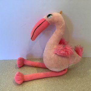 Vintage Shallow Toy Co Plush Pink Flamingo Bird Stuffed Animal